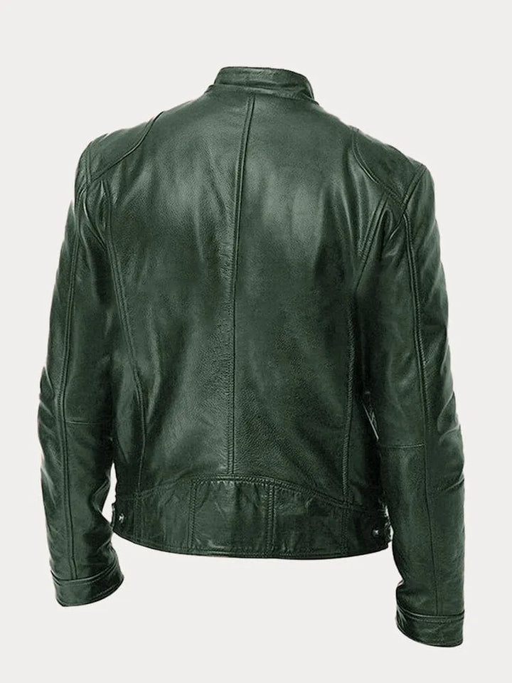 Drune Herren Lederjacke Lässig Robust Klassisches Design
