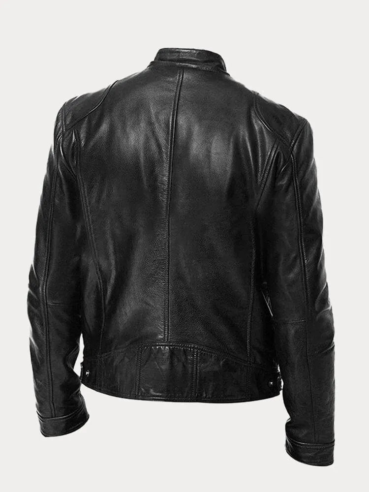 Drune Herren Lederjacke Lässig Robust Klassisches Design