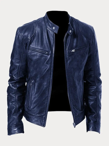 Drune Herren Lederjacke Lässig Robust Klassisches Design
