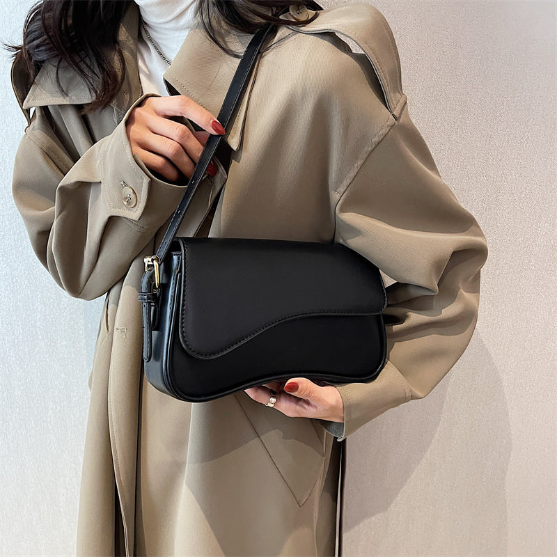 Drune Vintage Leder Crossbody-Taschen | Kleine Umhängetasche | Stilvolle Armpit Handtaschen und Geldbörsen