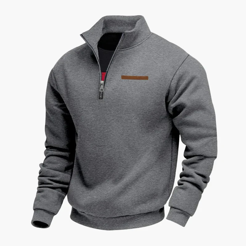 Drune | Halbzip Sweatshirt Freizeitpullover mit Stehkragen - Perfekt für Reisen und Alltag