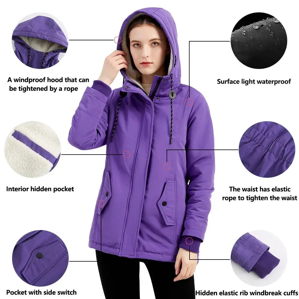 Drune | Winterjacke mit Kapuze - Modische Freizeitjacke für Herbst und Winter