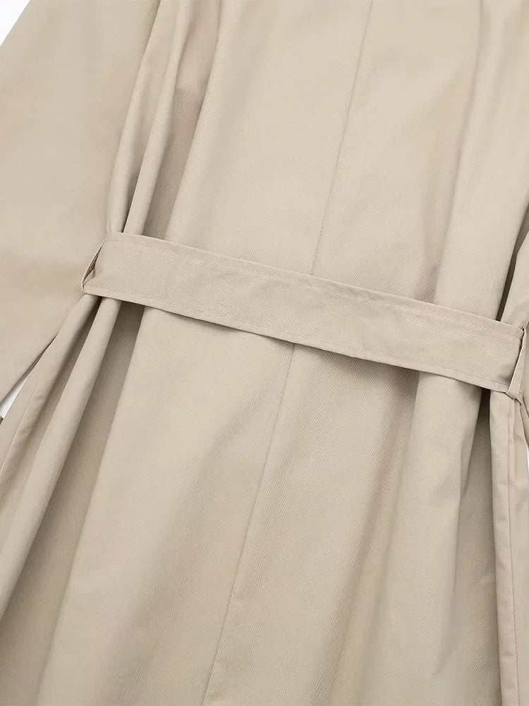 Drune - Damen langer Mantel mit Gürtel