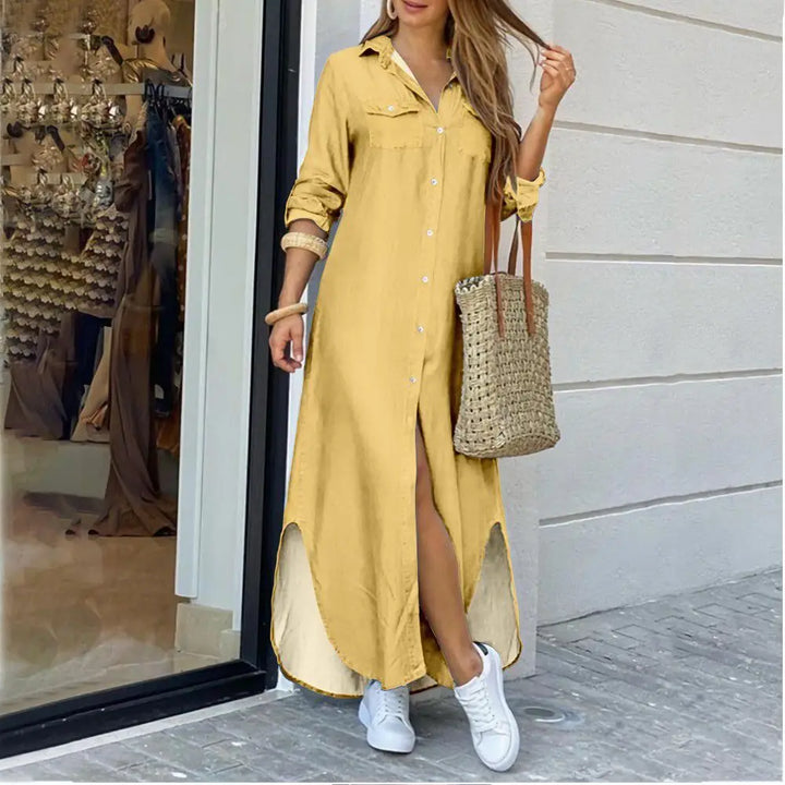 Drune | Langes lässiges Hemdkleid