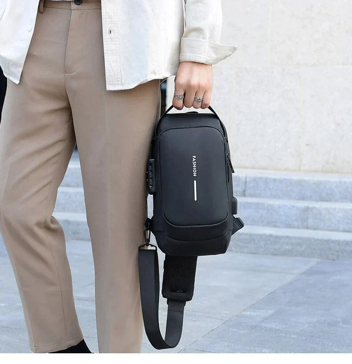 Drune | Unisex Anti Diebstahl Umhängetasche Mit Ladegerät