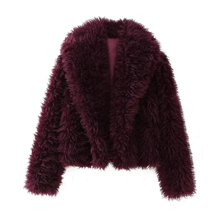 Drune | Kunstpelzjacke - Weiche Plüschtextur - Statement-Oberbekleidung - Winter Glam