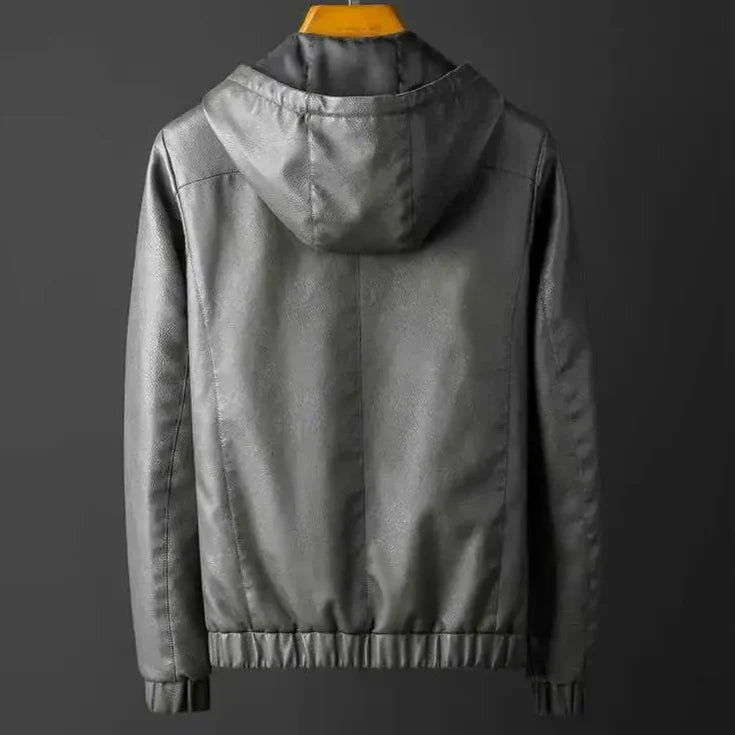 Drune | Kapuzenlederjacke