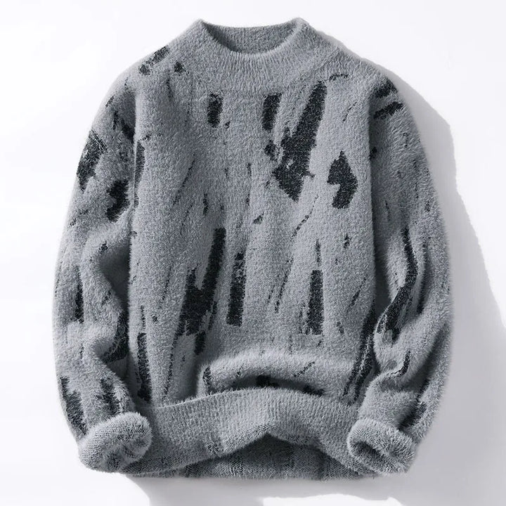 Drune | Abstrakte Strickjacke Weich und Trendy Perfekt Für Den Alltagsgebrauch