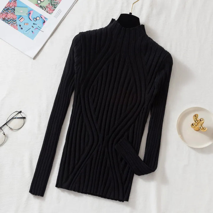 Drune | Damen Strickpullover mit Rollkragen und langen Ärmeln