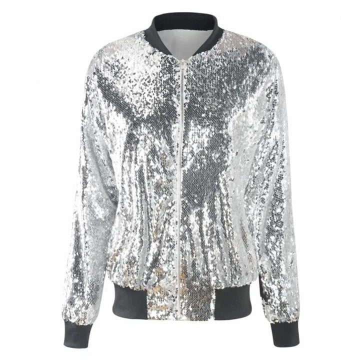 Drune | Paillettenmantel Bomberjacke