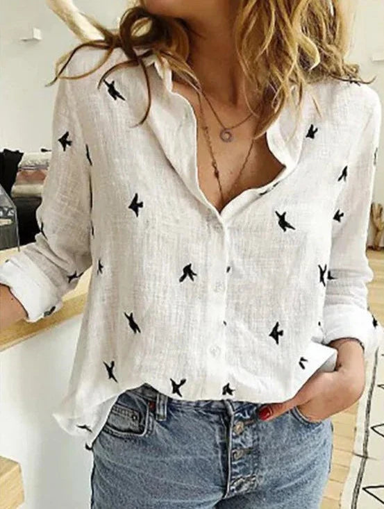 Drune | Elegantes, lässiges Langarmshirt für Damen aus Polyester