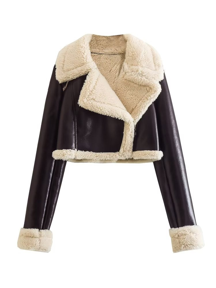 Drune | Warme Kunstlederjacke