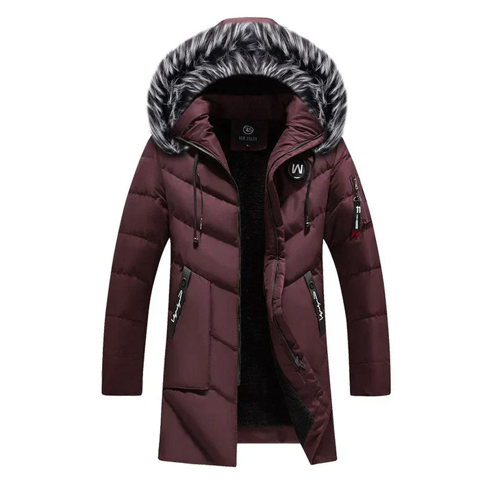 Drune | Herren Winter Lange Parka - Flauschiger Besatz Kapuzen Design