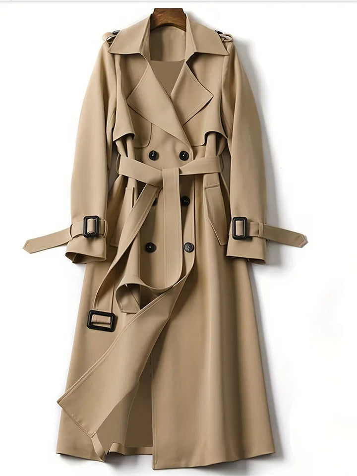 Drune | Langer solider Damen-Trenchcoat