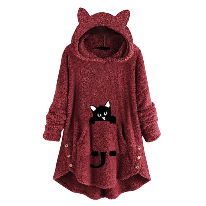 Drune | Bequemes Sweatshirt mit Katzenohren