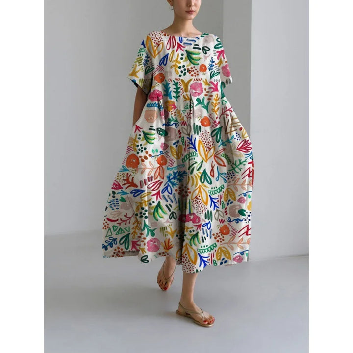 Premium bedrucktes Maxikleid