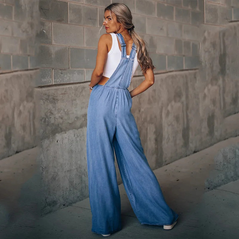 Drune | Boho Oversize Denim Latzhose
