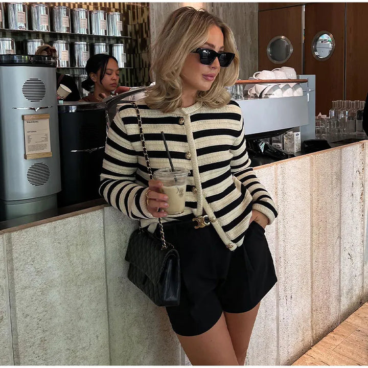Drune | Stylish long-sleeved striped cardigan