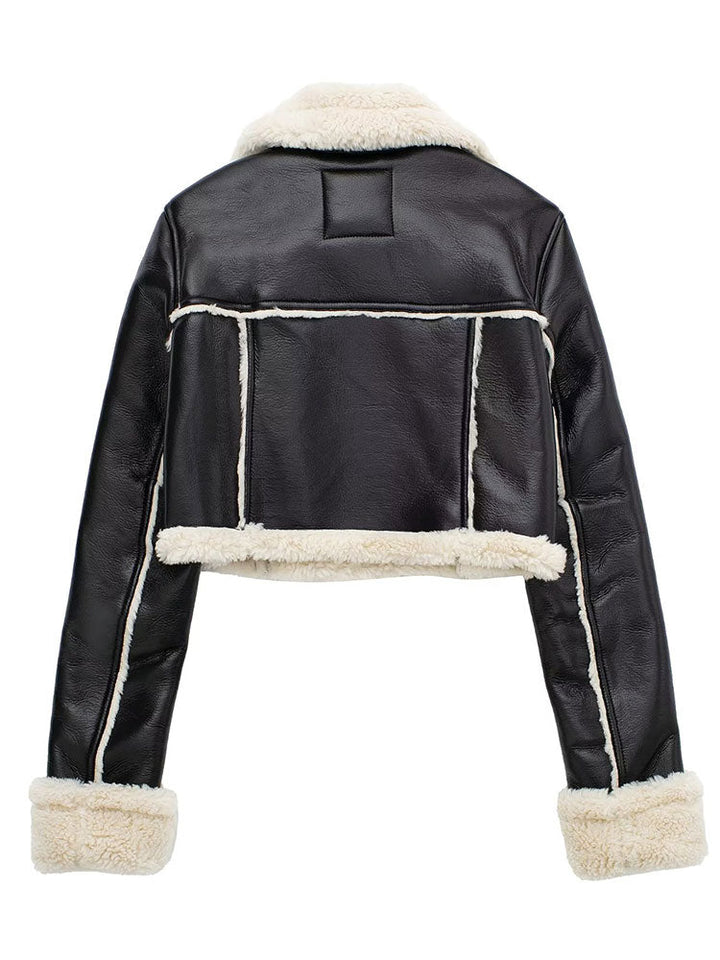 Drune | Warme Kunstlederjacke