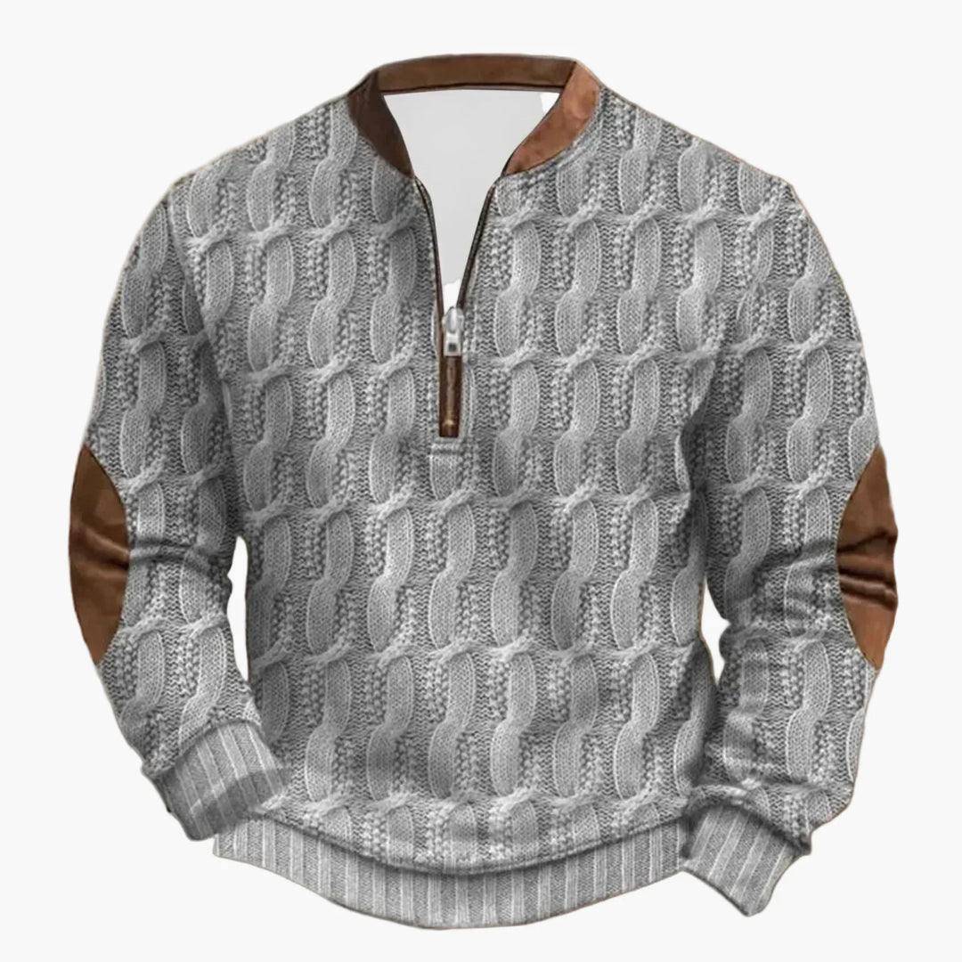 Drune | Outdoor Freizeit Pullover mit Stehkragen und Zipper - Stilvoller Langarm-Sweater für Alltag und Abenteuer