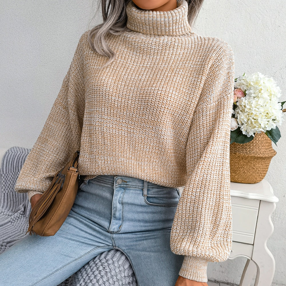 Drune | Chunky Strickpullover mit Hohem Kragen Warm und Komfortabel Lässiges Design