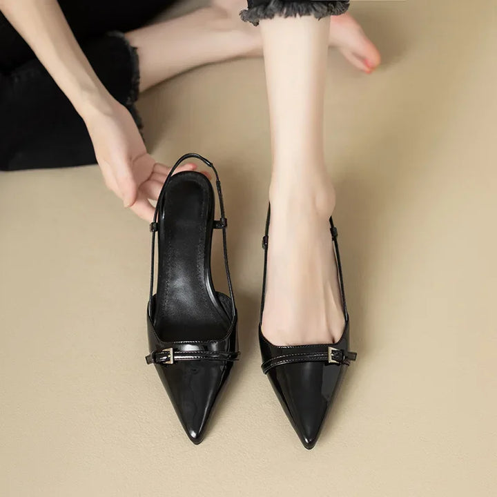 Drune | Lackleder Sandalen mit komfortablem Blockabsatz