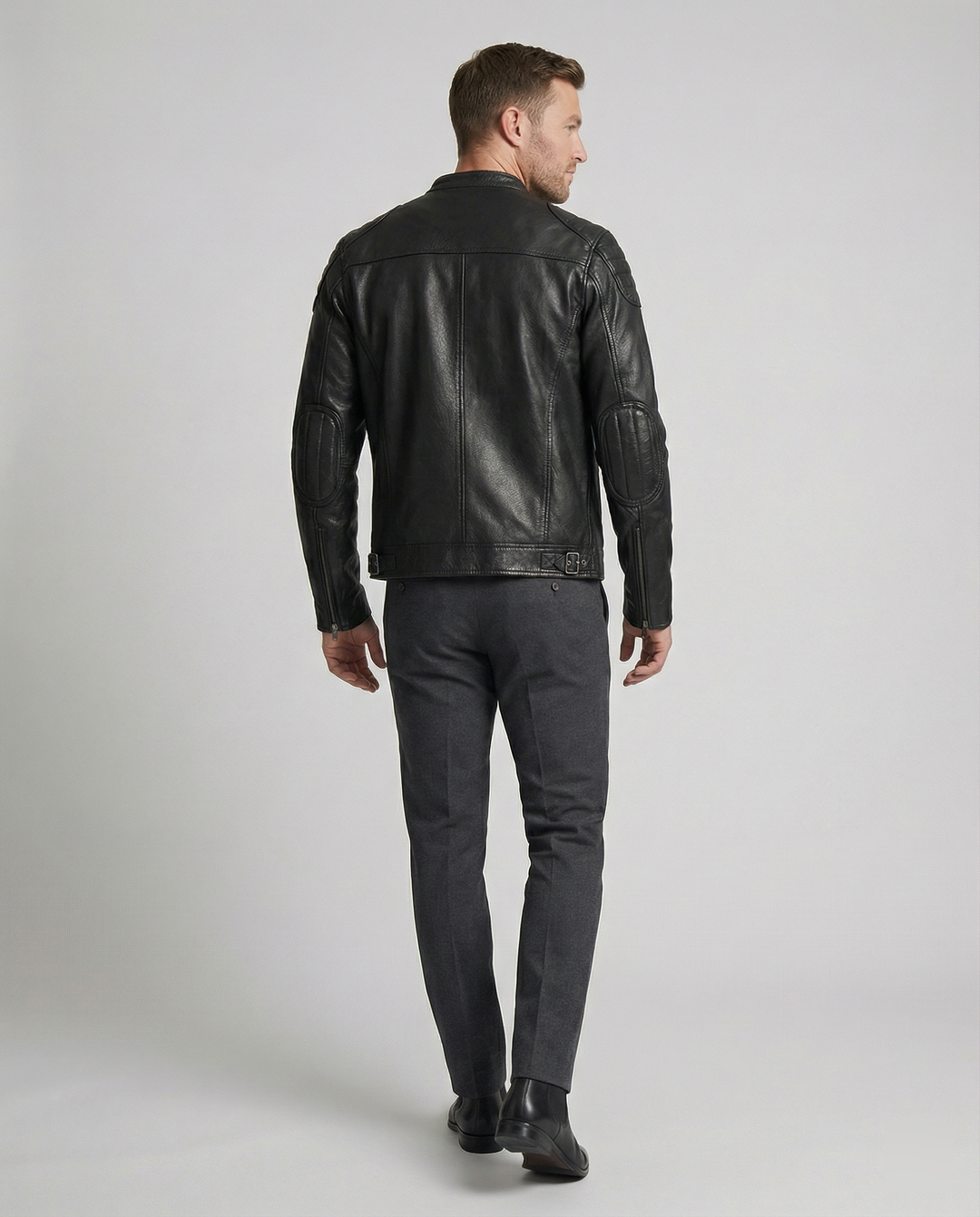 Drune | Bikerjacke Im Klassischen Moto-Style - Schmal Geschnittene Modische Übergangsjacke für Freizeit und Alltag