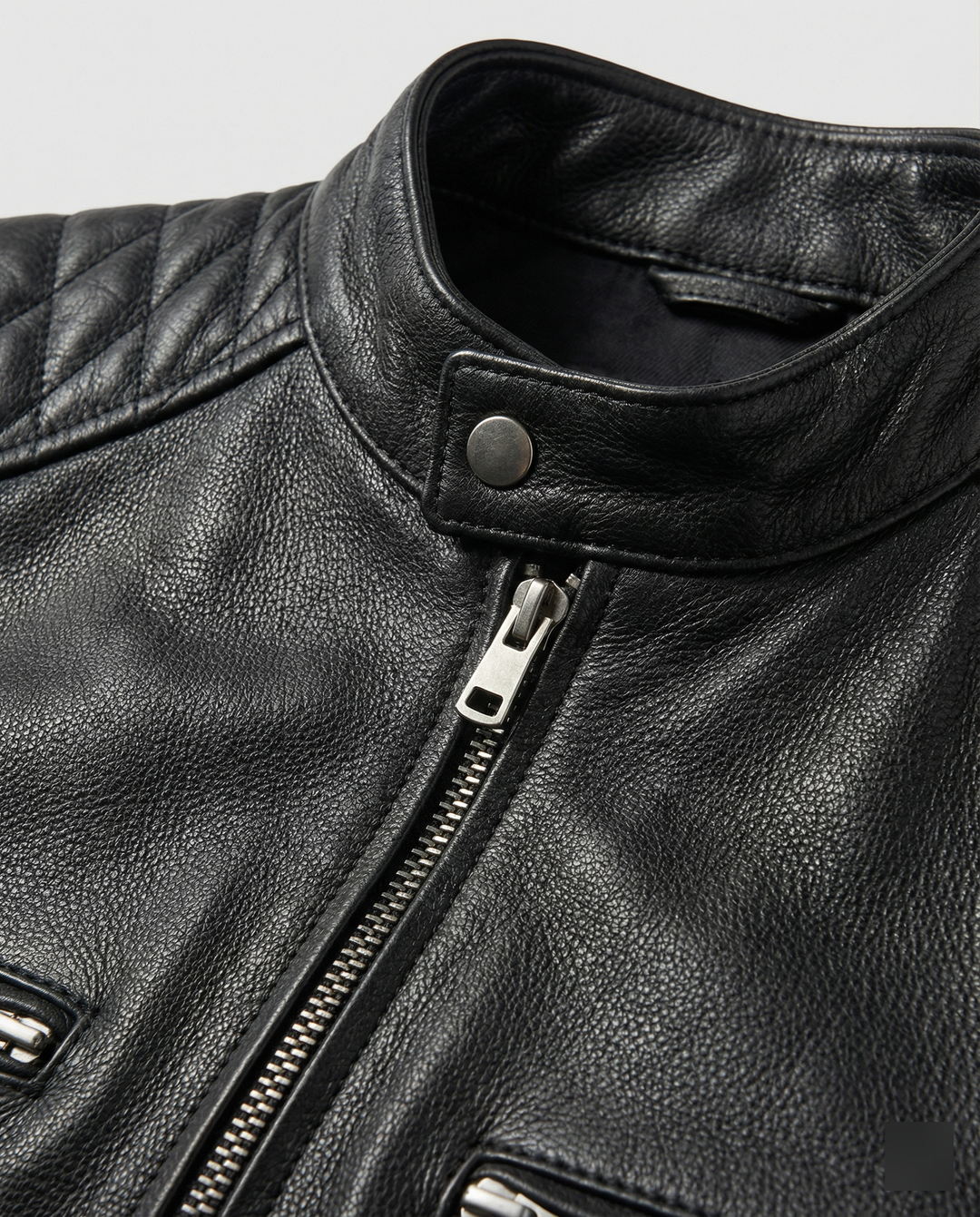 Drune | Bikerjacke Im Klassischen Moto-Style - Schmal Geschnittene Modische Übergangsjacke für Freizeit und Alltag