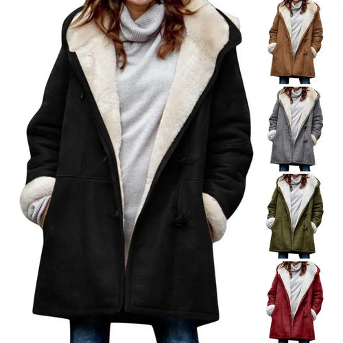 Drune | Stilvoller grauer Fleece-Hoodie-Mantel