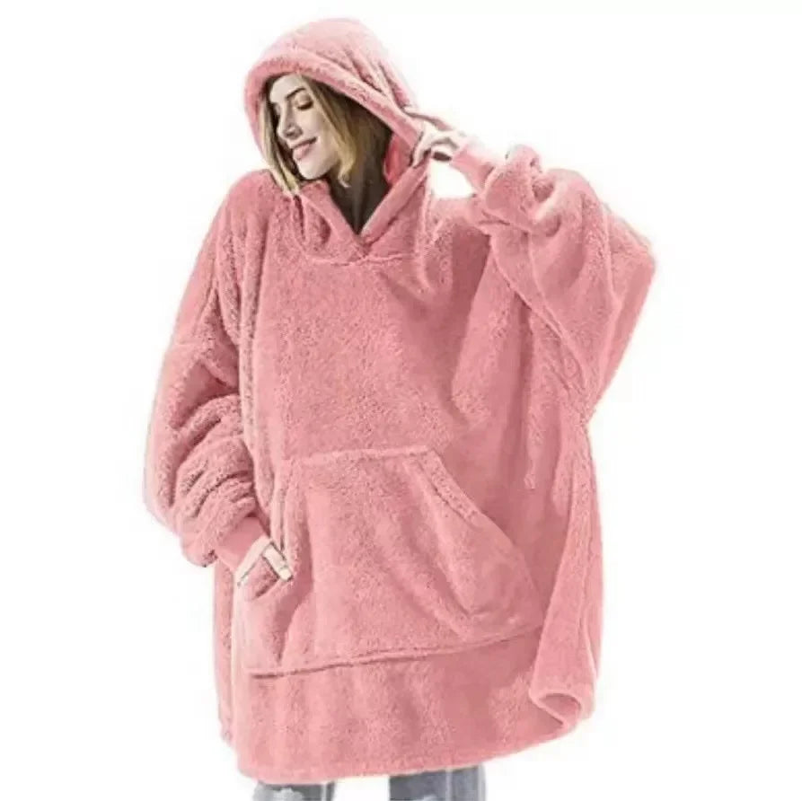 Drune | Übergroßer Flanell-Decken Hoodie für Herren & Damen