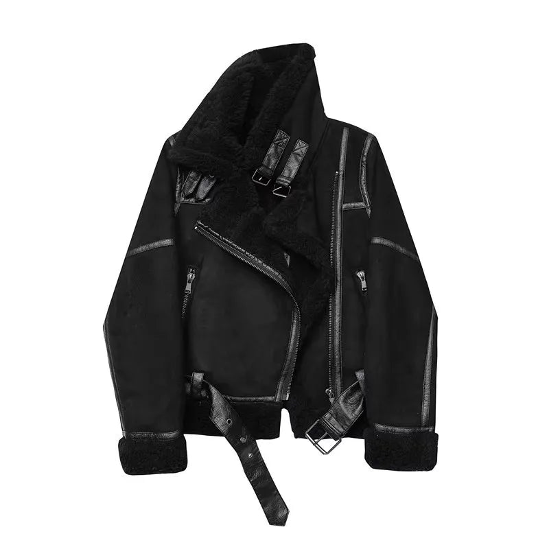 Drune - Dicke Warme Wildlederjacke