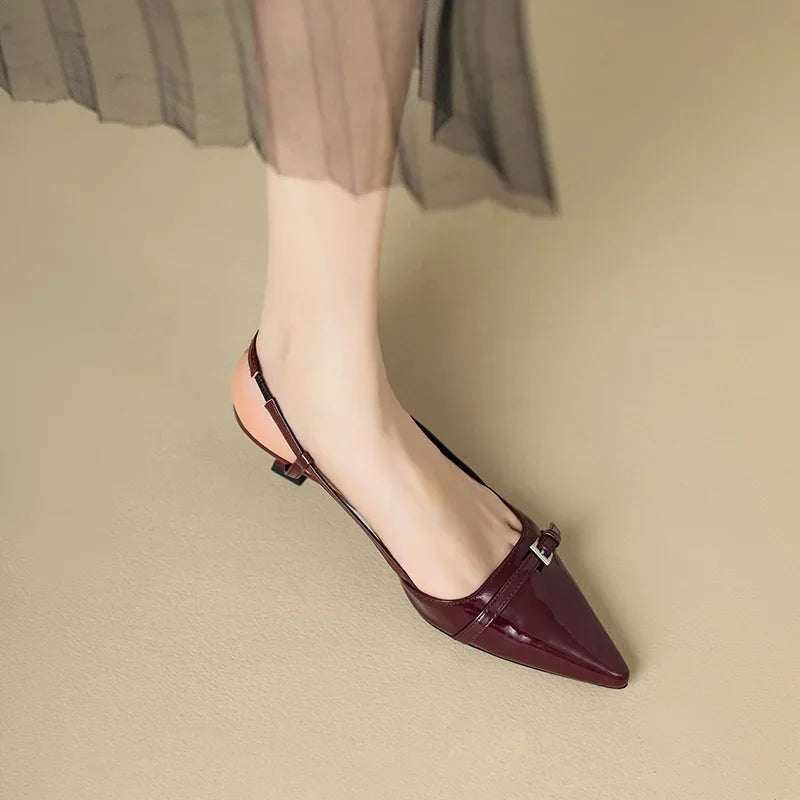 Drune | Lackleder Sandalen mit komfortablem Blockabsatz