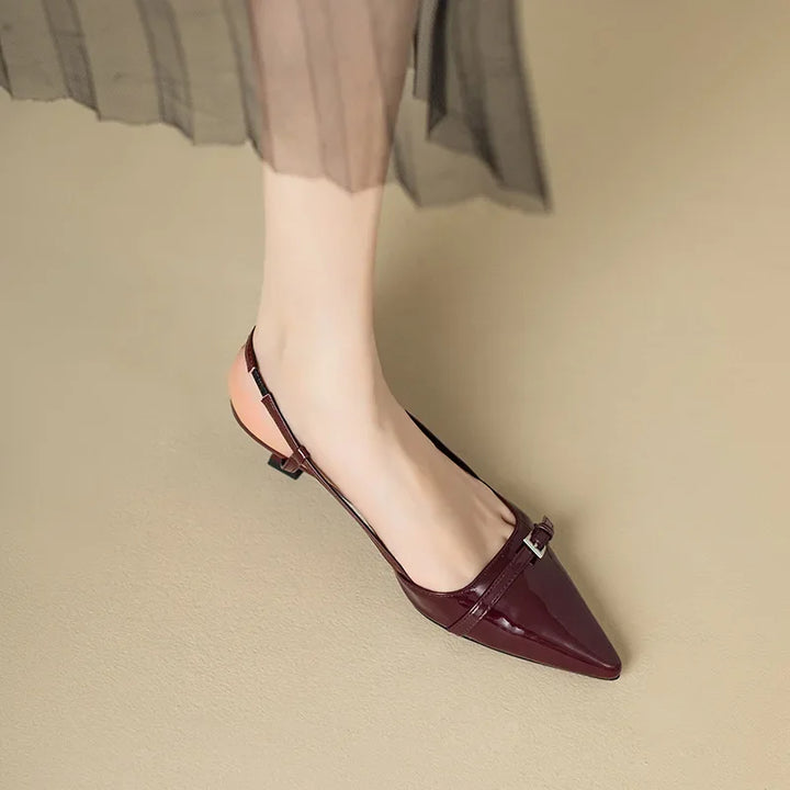 Drune | Lackleder Sandalen mit komfortablem Blockabsatz
