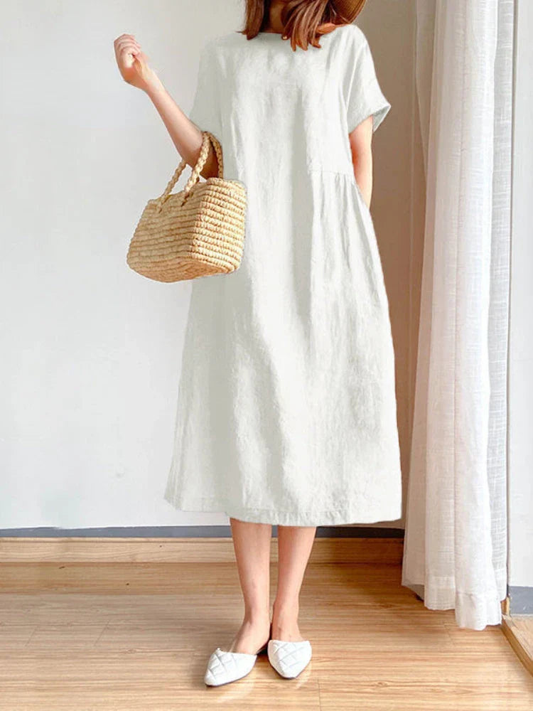 Drune | Einfarbig Midi Kleid Aus