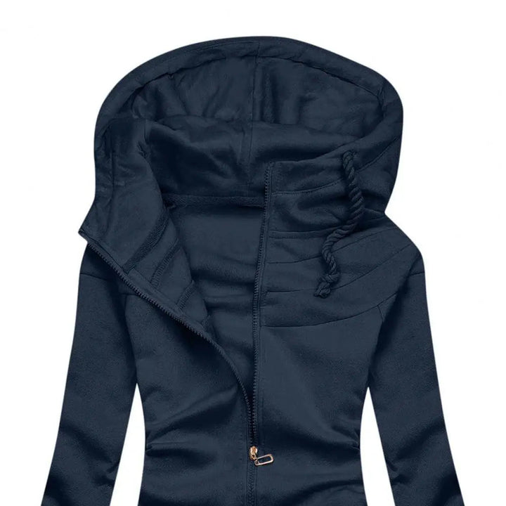 Drune | übergroßer Zip Hoodie mit Fleece, Kapuze und Reißverschluss für Damen - Ideal für Alltag