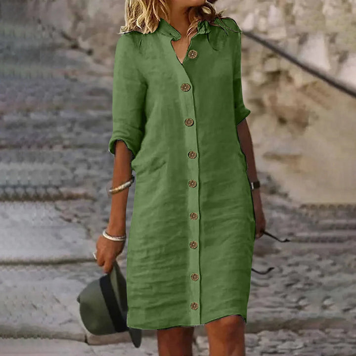 Drune | Bewegliches Midi Hemdkleid