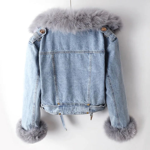 Drune | Damenjeansjacke mit Paspel Serene