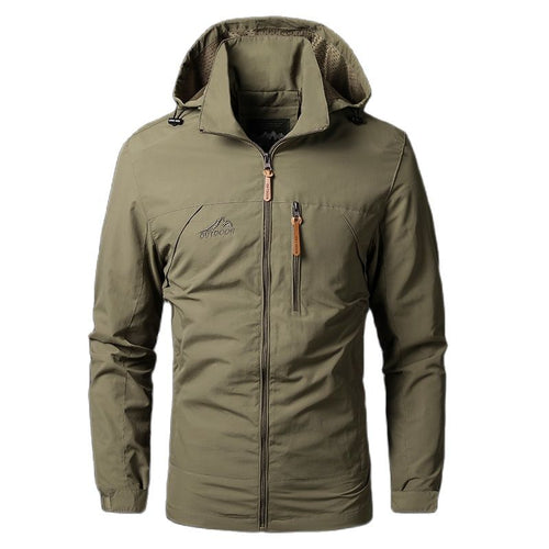 Drune Herrenjacke Wasserdichte Kapuzenjacke | Windbreaker Elastischer Mantel für Männer