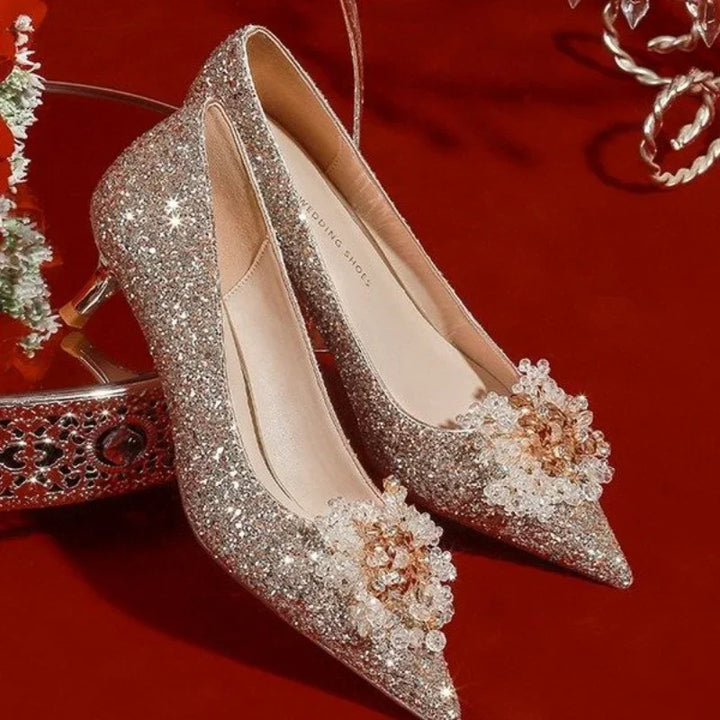 Drune | Goldener Kompass-Pump-Schuhe