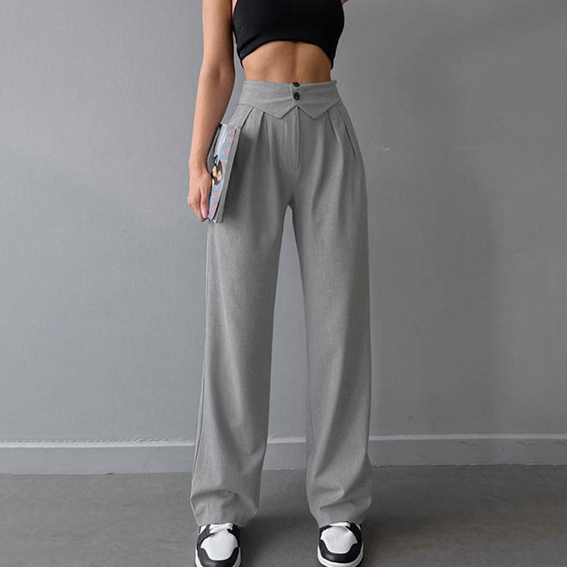 Drune | Stilvolle High-Waist-Hose mit Falten