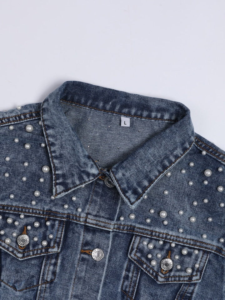 Drune | Eleganz geschmückt mit Perlen: Denimjacken