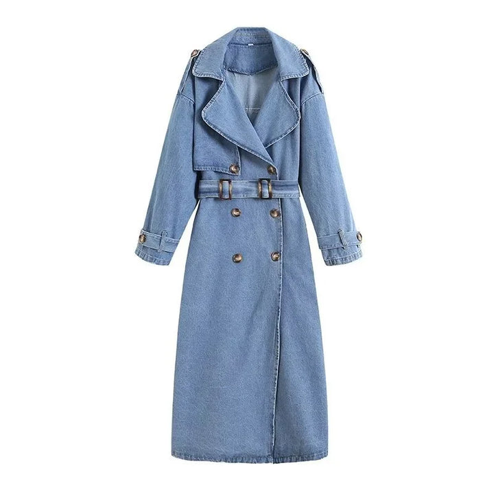 Drune | Langer Denim Trenchcoat Für Damen
