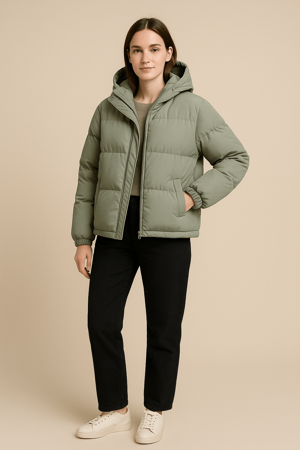 Drune | Elegante übergroße Winterjacke mit Kapuze