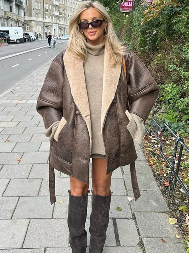 Drune | Winterjacke mit Kunstpelz für Damen