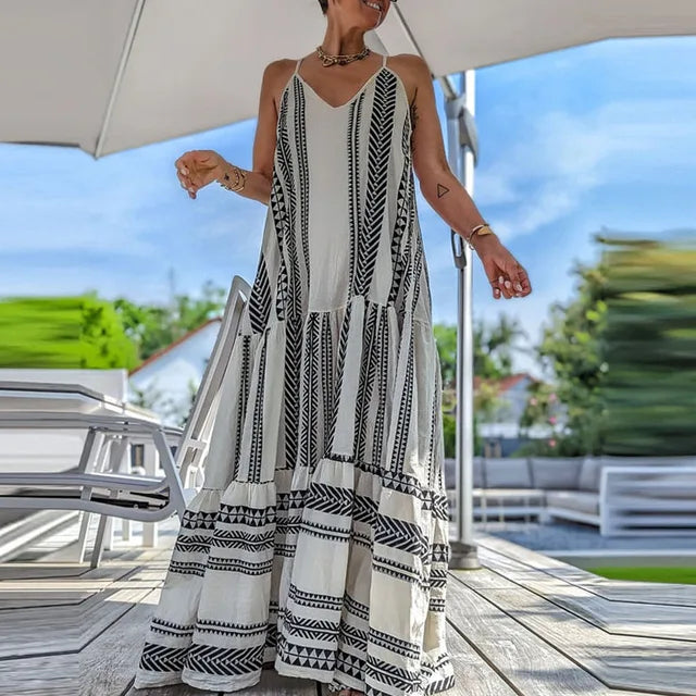 Drune | Damen Geometrischer Druck Partykleid