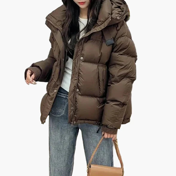 Drune | Winter Steppjacke mit Kapuze - Modische Outdoorjacke, Freizeit & Alltag