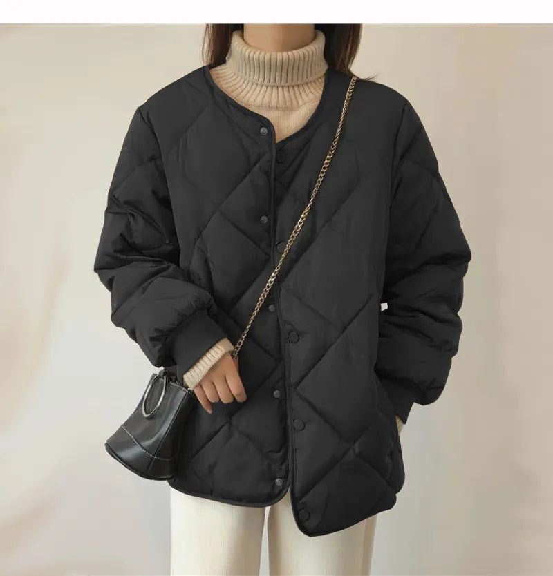 Drune | Schicke Daunenjacke mit Knöpfen - Perfekt für den Winter für Frauen