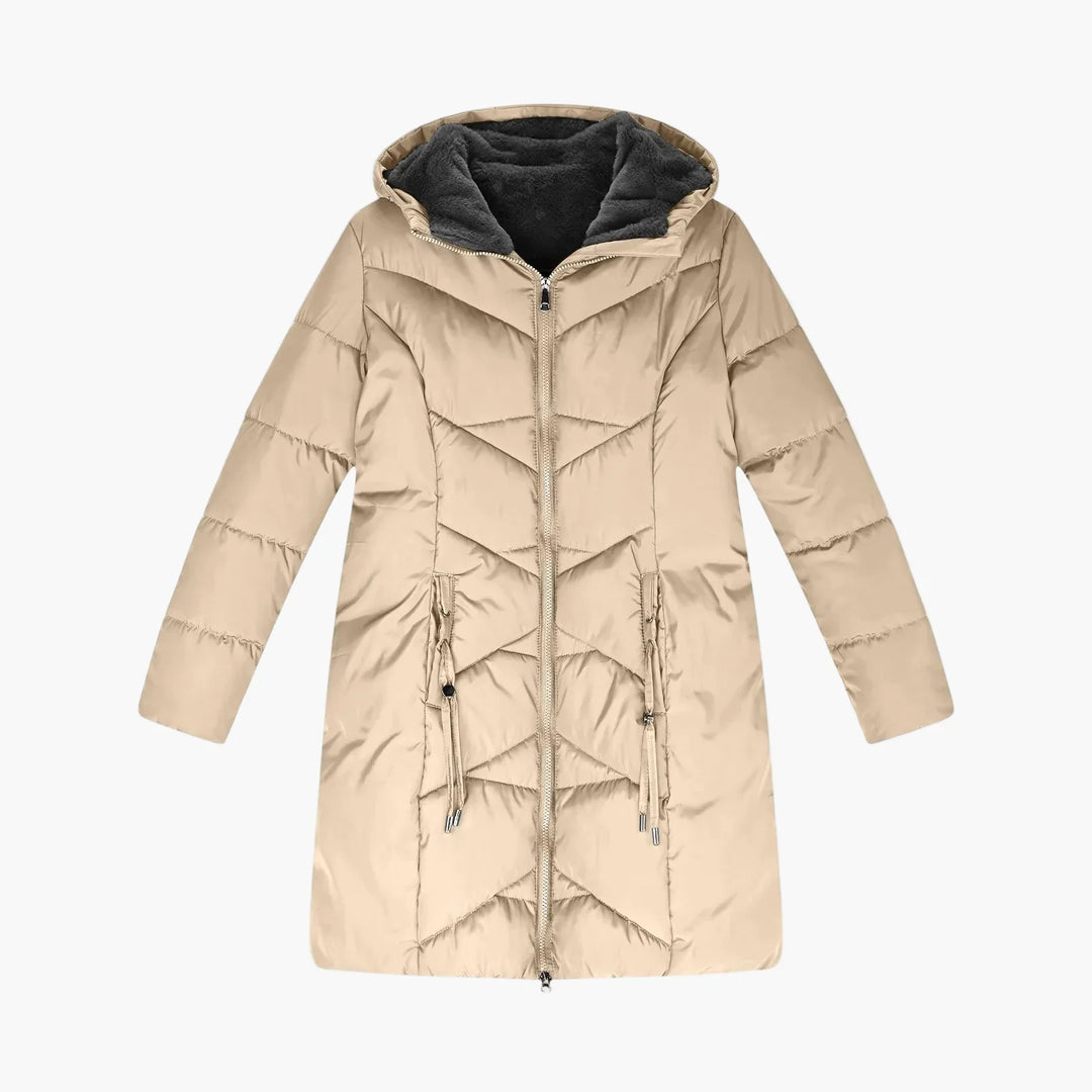 Drune | Wintermantel Lang Steppjacke mit Kapuze - Winddichter, Warmer Outdoor Parka