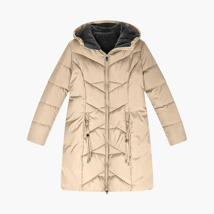 Drune | Wintermantel Lang Steppjacke mit Kapuze - Winddichter, Warmer Outdoor Parka