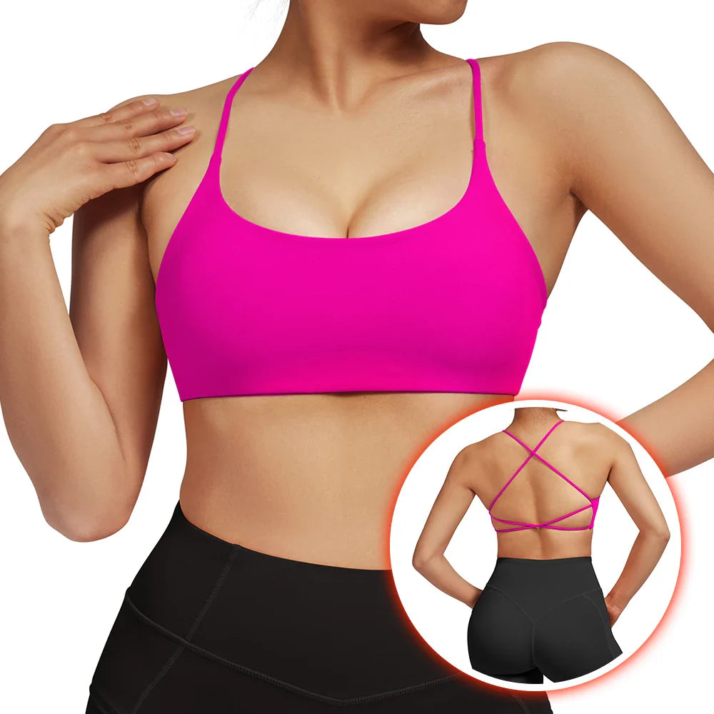 Drune | Rückenfreier Stoßfester Fitness Sport Bh Mit Polstern Für Frauen